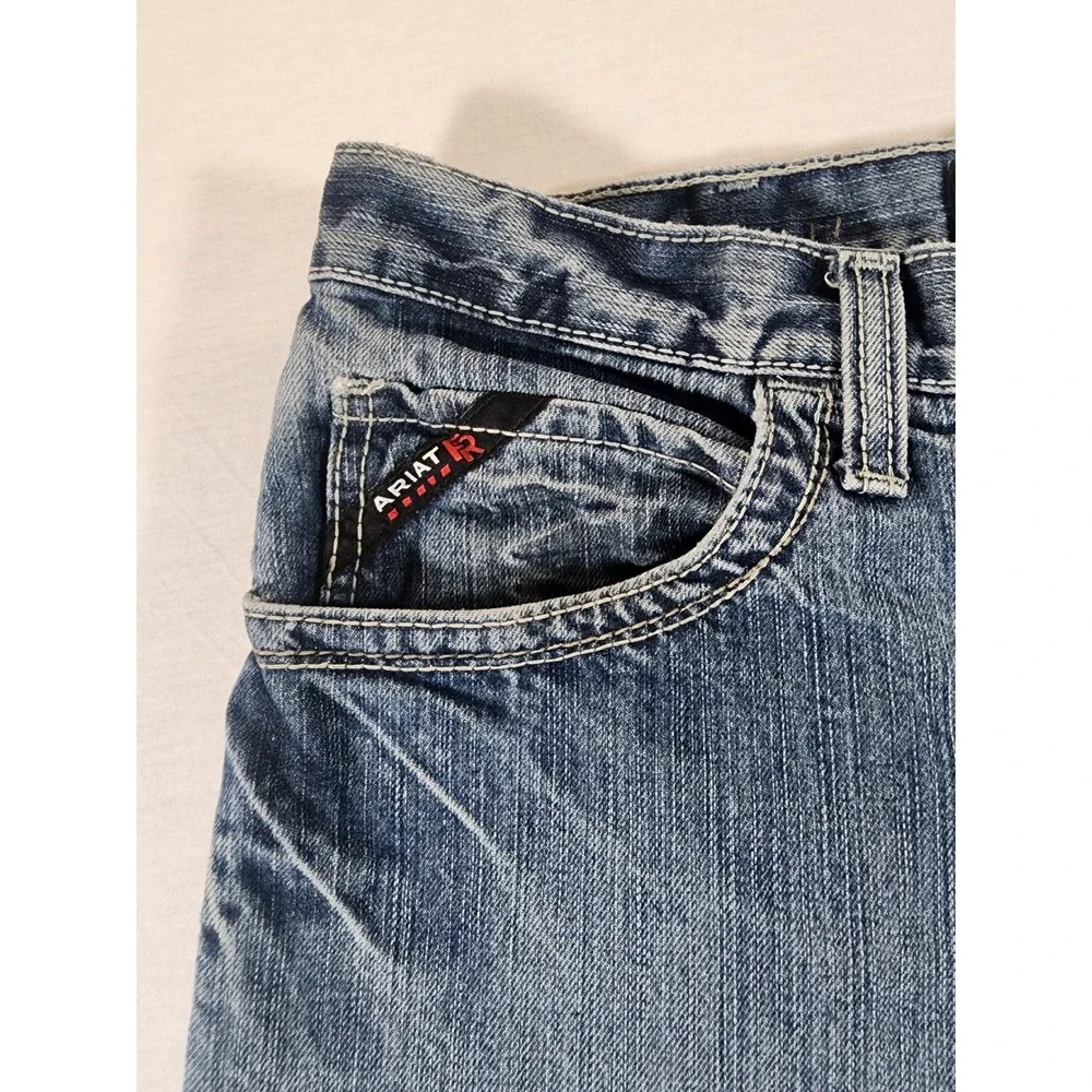 Ariat FR Flame Resistant M4 Relaxed Boot Mens 36x34 Jeans Denim Workwear USA - Picture 6 of 9